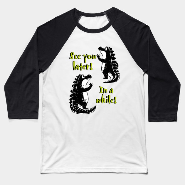 Graphic T-Shirt Punny Swamp Friends Baseball T-Shirt by Neverc00l